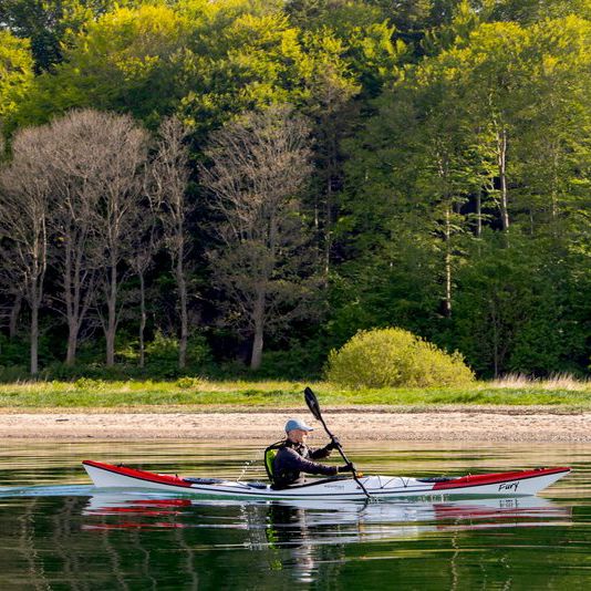 Kajakroer ved Tirsbæk Strand
