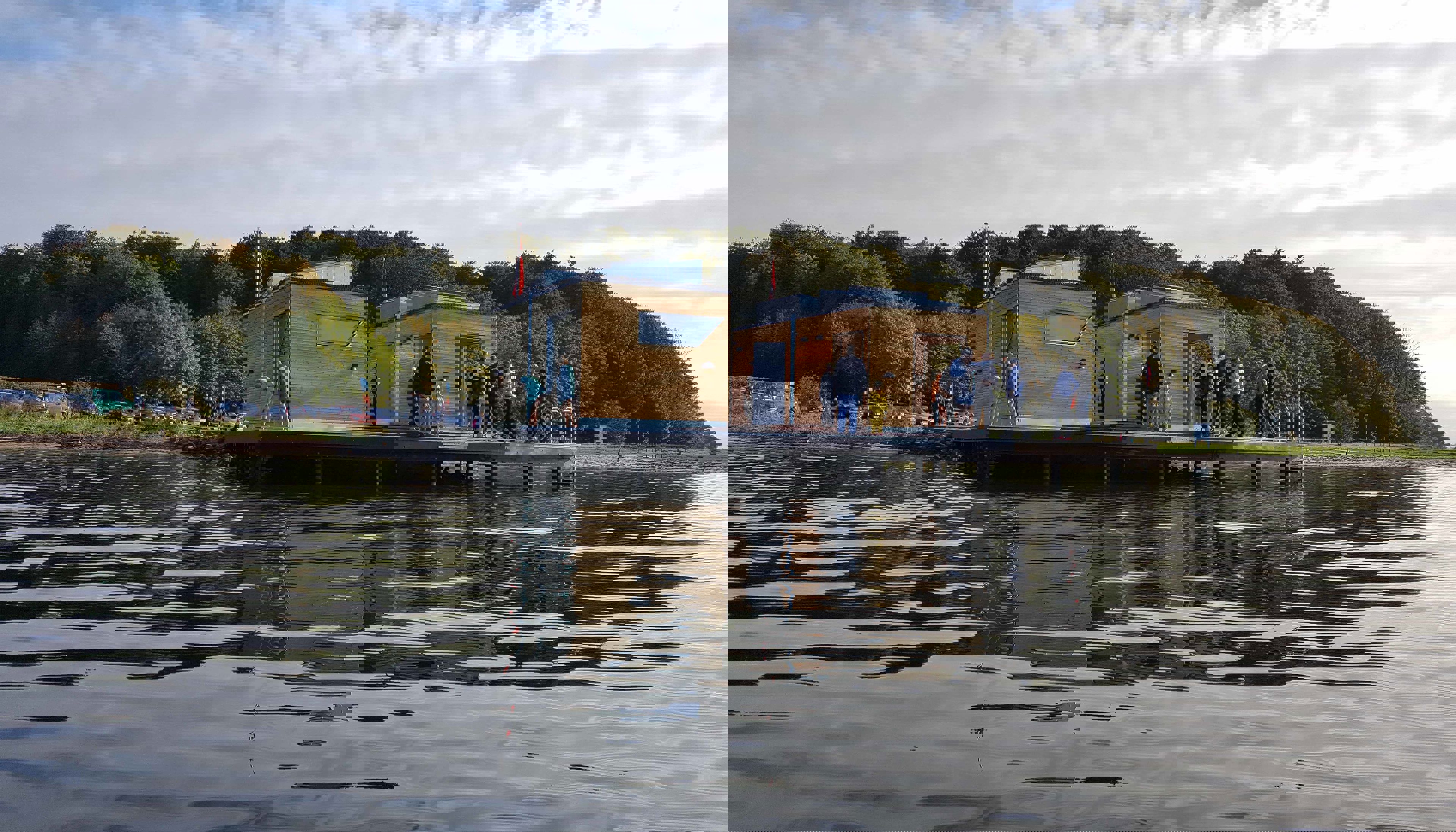 Tirsbæk Vinterbad set fra vandsiden