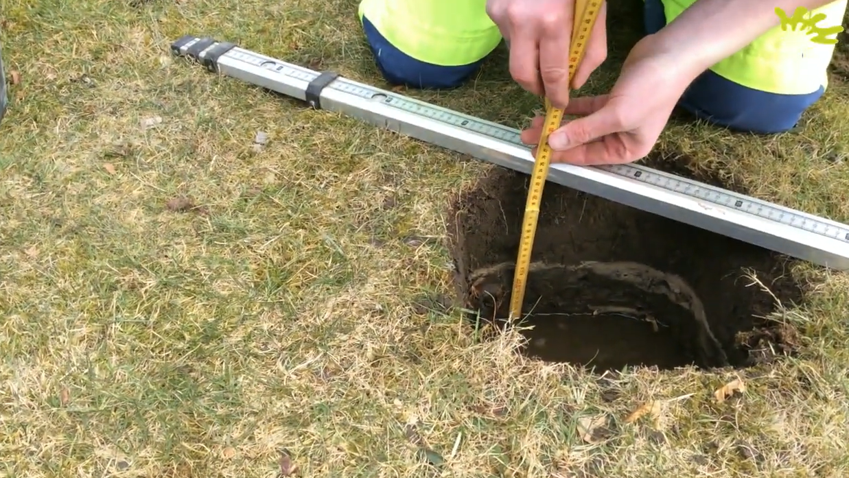 Foto af nedsivningstest