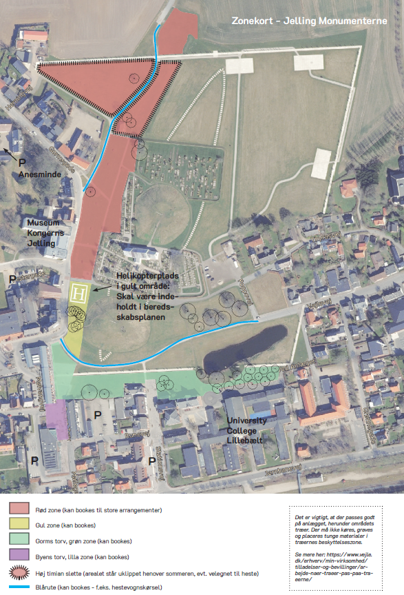 zoneopdeling af monumentområdet