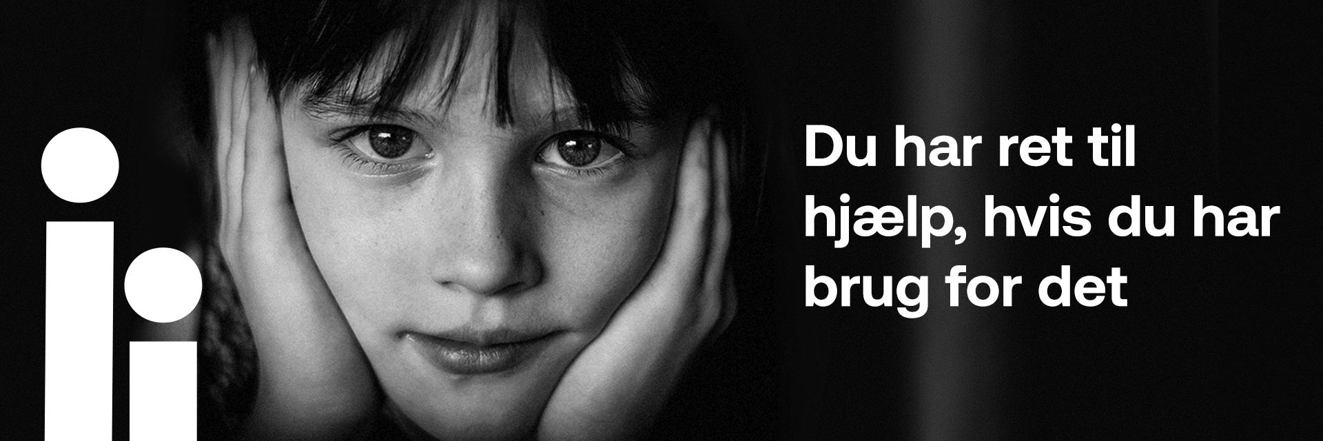 Billede af dreng med teksten - du har ret til hjælp hvis du har brug for det